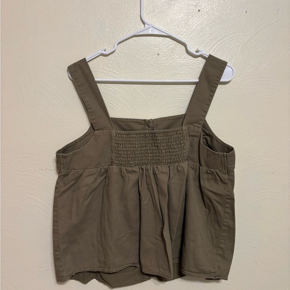 Old Navy Brown Button-Front Tank Top - Picture 4 of 8